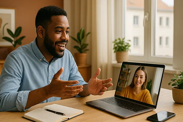 Videoconferência com mentor